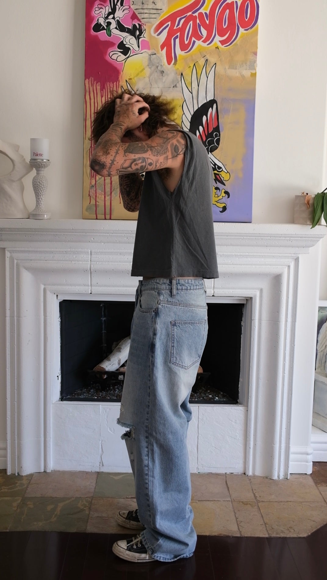 BLUE BLOWOUT DENIM