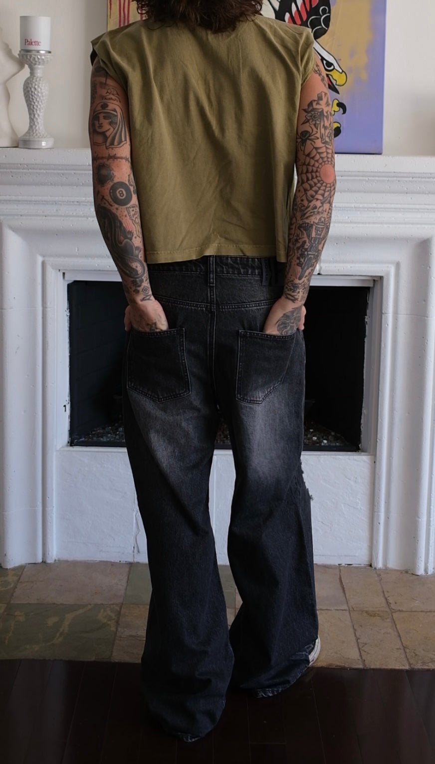 BLACK BLOWOUT DENIM