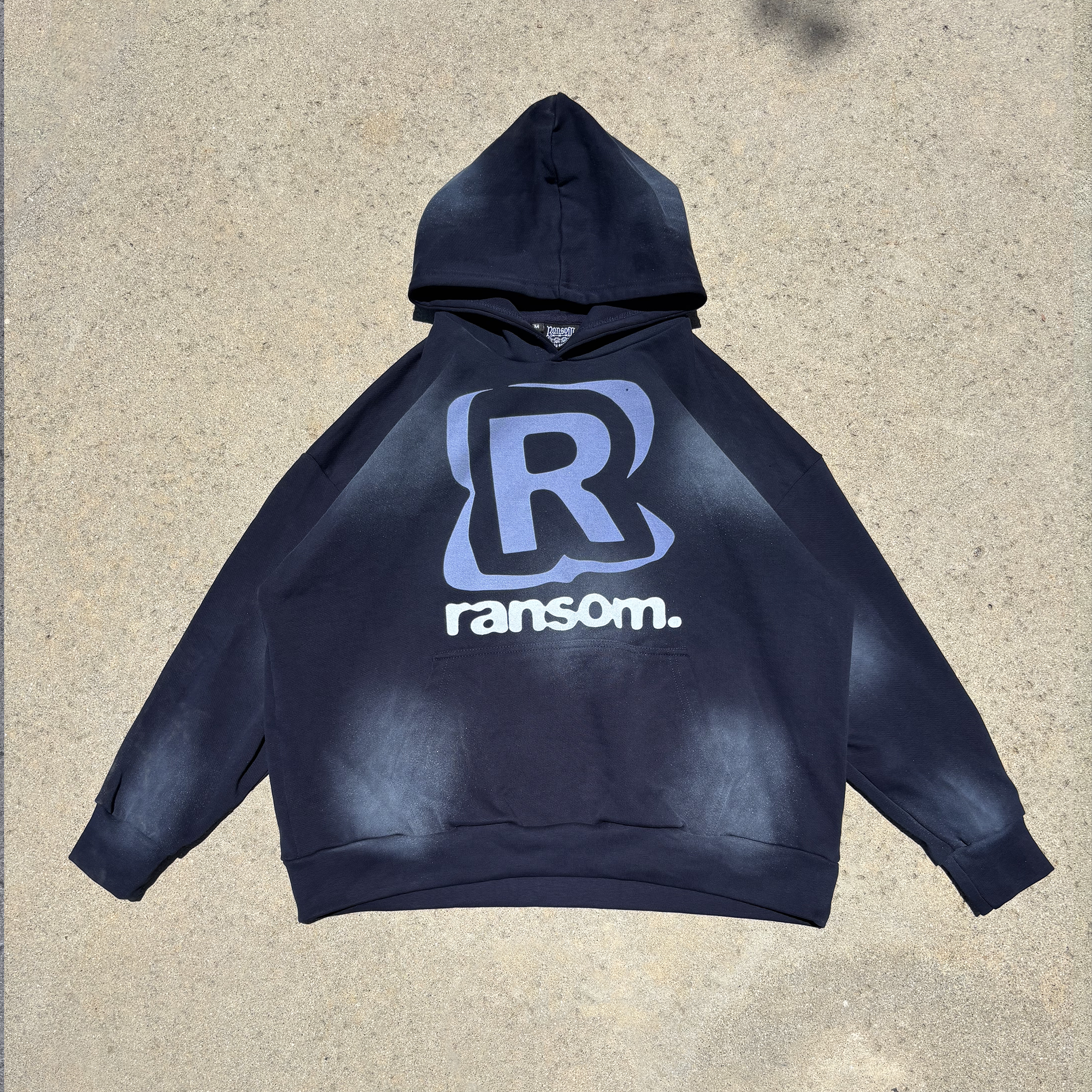 LOGO HOODIE (NAVY) – RANSOMCLOTHING