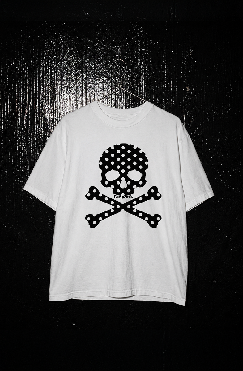 SKULL N BONES TEE (WHITE) – RANSOMCLOTHING