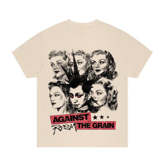 AGAINST THE GRAIN TEE (CREAM)