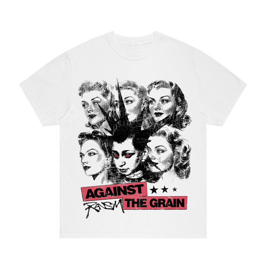 AGAINST THE GRAIN TEE (WHITE)