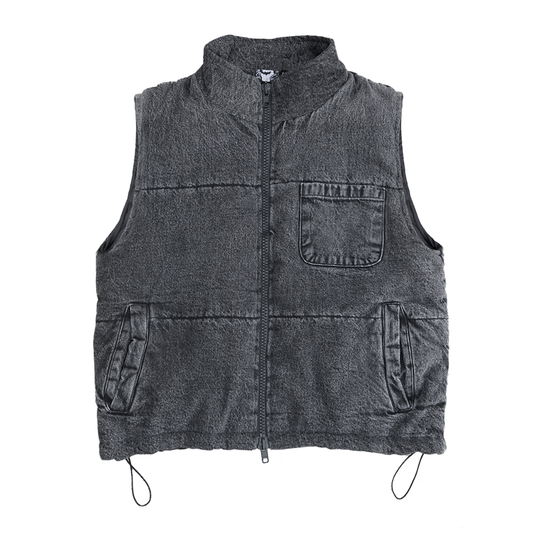 DENIM PUFFER VEST