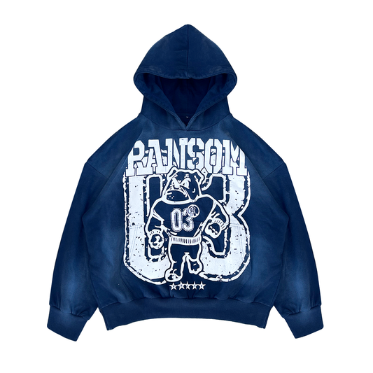 BULLDOG HOODIE (BLUE)