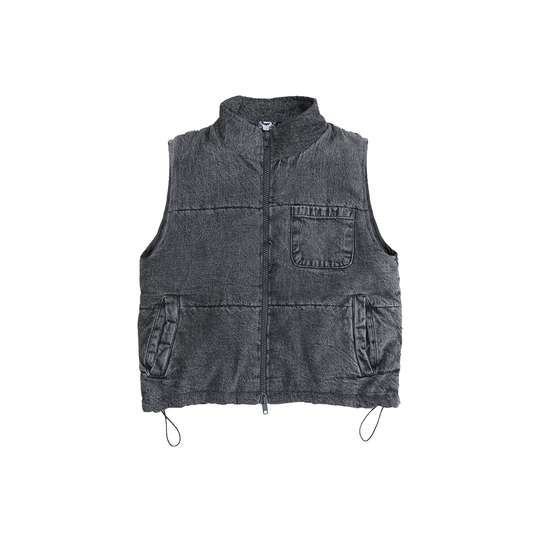DENIM PUFFER VEST